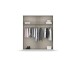Drehtürenschrank >Monostar< in Glas basalt / grau metallic - 181x210x54 (BxHxT)
