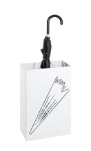 Schirmständer >22378< in weiss, Metall - 30x48x16cm (BxHxT)