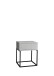 MARLE Nachttisch in Weiß - Moderner Nachtschrank mit Schublade und schwarzem Metallgestell - 40 x 52 x 38,5 cm (B/H/T)