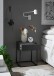 MARLE Nachttisch in Graphit - Moderner Nachtschrank mit Schublade und schwarzem Metallgestell - 40 x 52 x 38,5 cm (B/H/T)