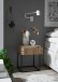 MARLE Nachttisch in Artisan Eiche Optik - Moderner Nachtschrank mit Schublade und schwarzem Metallgestell - 40 x 52 x 38,5 cm (B/H/T)