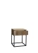 MARLE Nachttisch in Artisan Eiche Optik - Moderner Nachtschrank mit Schublade und schwarzem Metallgestell - 40 x 52 x 38,5 cm (B/H/T)