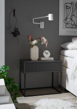 MARLE Nachttisch in Graphit - Moderner Nachtschrank mit...