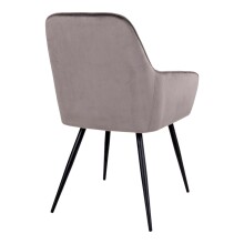 Armlehnstuhl >Harbo< (2er-Set) in Hellbraun, Velour - 57x87x65cm (BxHxT)