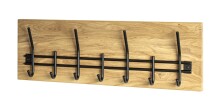 Wandgarderobe >23583< in eiche geölt-schwarz -...