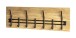 Wandgarderobe >23583< in eiche geölt-schwarz - 60x20x10 (BxHxT)