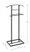 Herrendiener >23592< in schwarz, Metall - 45x101x26cm (BxHxT)