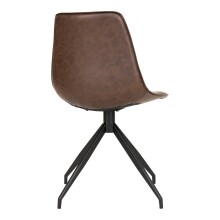 Polsterstuhl >Monaco< (2er-Set) in Braun, Glattlederoptik - 48x86x54cm (BxHxT)