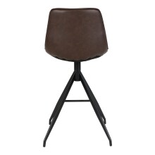 Barhocker >Monaco< (2er-Set) in Braun, Glattlederoptik - 46x84x47cm (BxHxT)