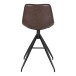 Barhocker >Monaco< (2er-Set) in Braun, Glattlederoptik - 46x84x47cm (BxHxT)