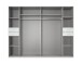 Drehtürenschrank >Danzig< in WEISS + GLAS WEISS - 270x208x58cm (BxHxT)