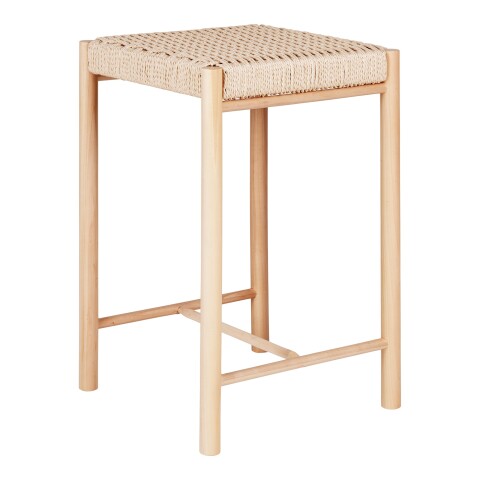 Barhocker >Abano< in Natur, Massivholz - 42x66,5x42cm (BxHxT)