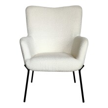 Relaxsessel >Glasgow< in Weiss, Stoff - 70x98x79cm...