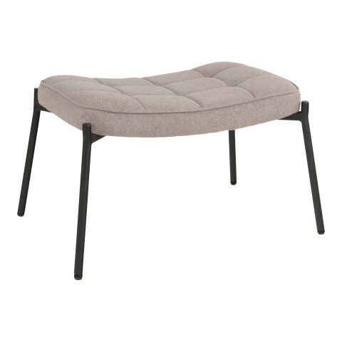Fußhocker >Glasgow< in Graun-braun, Stoff - 61x36x41cm (BxHxT)
