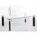 Alberto Couchtisch: Modernes Design aus Sicherheitsglas & Metall, 100x42x60cm, mit 2 Ablagen, Einfach zu montieren, Stilvoll & Praktisch