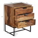 Nachttisch Boxspringbett Massivholz 50x40x65 cm Nachtkommode Schubladen