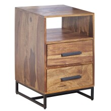 Nachttisch Boxspringbett Massivholz 40x35x66 cm Nachtkommode Schubladen