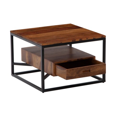 Couchtisch Sofatisch Massivholz 60x60x40 cm Wohnzimmertisch Tisch Eckig
