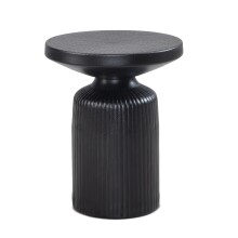 Beistelltisch Metall Schwarz Sofatisch 40x40x50cm Wohnzimmertisch Rund