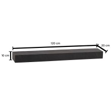 Wandregal 120x10x20 cm Massivholz Steinoptik Hängeregal Regal Modern
