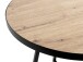 Beistelltisch >24467< in schwarz-eiche, MDF, Metall - 48x60cm (HxD)