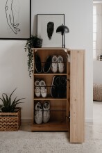 Schuhschrank >Satos< in Dekor Artisan Oak - 50x105x34cm (BxHxT)
