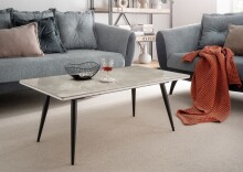 Couchtisch >2120-38< in Keramik Hochglanz grau...