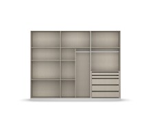 Drehtürenschrank >Monostar< in seidengrau aus Holzwerkstoff - 271x210x54 (BxHxT)