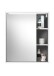 GREECE Spiegelschrank Bad mit LED-Beleuchtung in Weiß - Badezimmerspiegel Schrank mit viel Stauraum - 60 x 70 x 20 cm (B/H/T)
