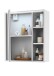 GREECE Spiegelschrank Bad mit LED-Beleuchtung in Weiß - Badezimmerspiegel Schrank mit viel Stauraum - 60 x 70 x 20 cm (B/H/T)