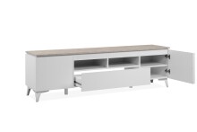 TV-Board >Bertrix< in Sandstein / weiß - 177x51,5x40cm (BxHxT)
