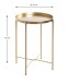 Beistelltisch >25266< in gold, Metall - 50x39cm (HxD)
