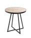 Beistelltisch >25445< in schwarz-eiche, MDF, Metall - 52x48cm (HxD)