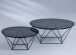 Couchtisch >Nario < Metall schwarz + Sicherheitsglas grau - 70cm Durchmesser, 36cm (H)