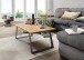 Couchtisch >2147< in Wildeiche Massiv, Gestell Metall - 110x40x60cm (BxHxT)