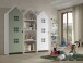 Kleiderschrank >CASAMI BRUGES< in Korpus Weiß / Front Grün u. Weiß, MDF