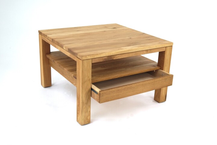 Couchtisch >2152< in Eiche, Gestell Eiche - 70x48x70cm (BxHxT)