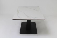 Couchtisch >2157-19< in hellgrau, Gestell Metall - 110x42cm (BxH)