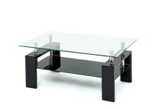 Couchtisch >5/216-05< in Tischplatte Klarglas,...
