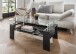 Couchtisch >5/216-05< in Tischplatte Klarglas, Gestell MDF - 100x45x60cm (BxHxT)