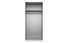 Drehtürenschrank >Clack< in HOCHGLANZ LACK WEISS - 91x199x58cm (BxHxT)