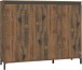 Schuhschrank >GENIO industrial< in Eiche, Holzwerkstoff - 138x110x40cm (BxHxT)