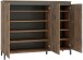Schuhschrank >GENIO industrial< in Eiche, Holzwerkstoff - 138x110x40cm (BxHxT)