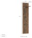 Garderobenpaneel >GENIO industrial< in Eiche, Holzwerkstoff - 40x170x26 (BxHxT)