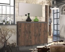 Garderobenpaneel >GENIO industrial< in Eiche, Holzwerkstoff - 15x170x6cm (BxHxT)