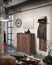 Wandspiegel >GENIO industrial< in Eiche - 80x65x2 (BxHxT)