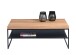 Couchtisch >Vista 3< in braun/schwarz, Metall + MDF  - 60x40x106cm (BxHxT)