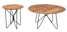Couchtisch >Faber 2< in braun / schwarz - 46x90 (HxD)