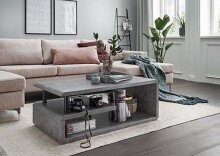 Couchtisch >5052-30.05< in Grau Stein Optik, MDF -...