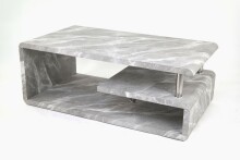 Couchtisch >5052-38< in Marmor Grau, MDF -...